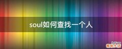 soul如何查找一个人