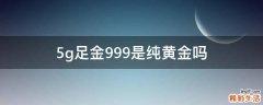 5g足金999是纯黄金吗