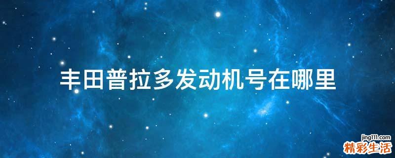 丰田普拉多发动机号在哪里