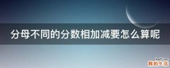 分母不同的分数相加减要怎么算呢