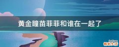 黄金瞳苗菲菲和谁在一起了