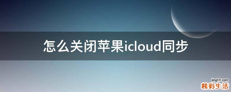怎么关闭苹果icloud同步