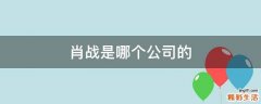 肖战是哪个公司的