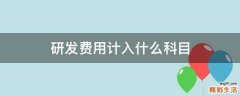 研发费用计入什么科目