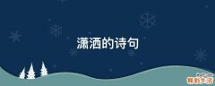 潇洒的诗句