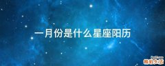 一月份是什么星座阳历