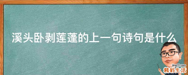 溪头卧剥莲蓬的上一句诗句是什么