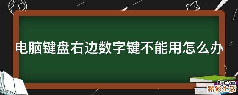 电脑键盘右边数字键不能用怎么办