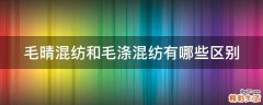 毛晴混纺和毛涤混纺有哪些区别