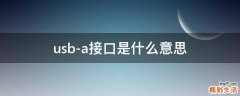 usb-a接口是什么意思