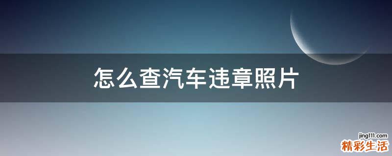 怎么查汽车违章照片