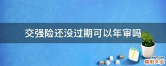 交强险还没过期可以年审吗