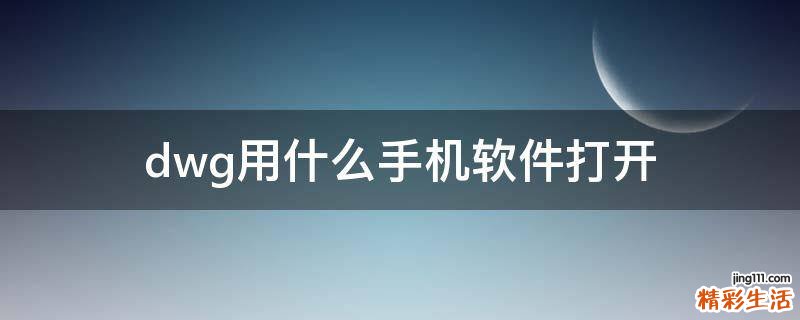 .dwg用什么手机软件打开
