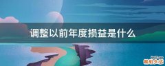 调整以前年度损益是什么