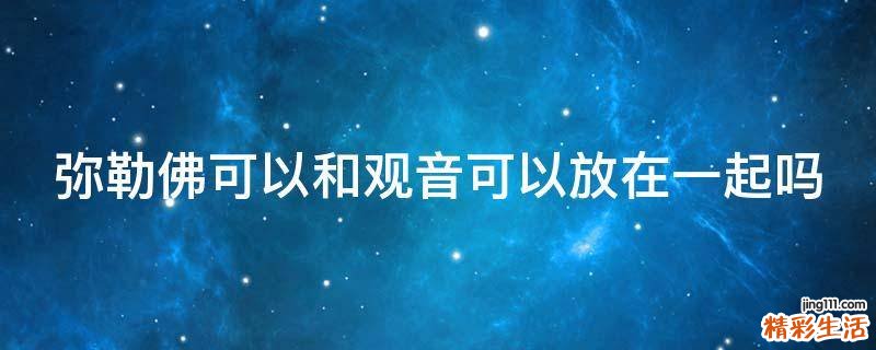 弥勒佛可以和观音可以放在一起吗