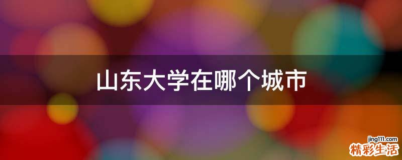 山东大学在哪个城市