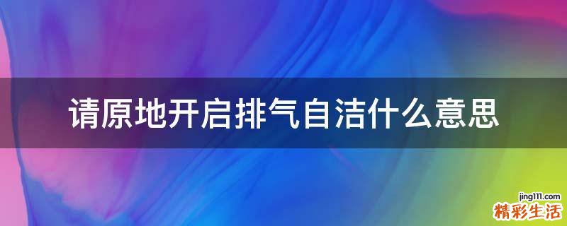 请原地开启排气自洁什么意思