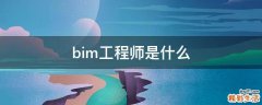 bim工程师是什么
