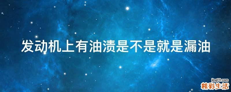 发动机上有油渍是不是就是漏油