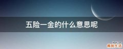 五险一金的什么意思呢