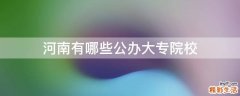 河南有哪些公办大专院校
