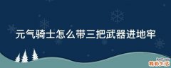 元气骑士怎么带三把武器进地牢