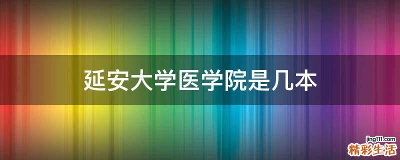 延安大学医学院是几本