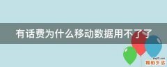 有话费为什么移动数据用不了了