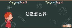 幼蚕怎么养