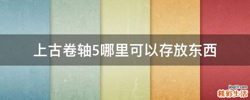 上古卷轴5哪里可以存放东西