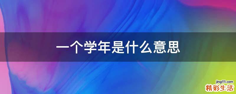 一个学年是什么意思