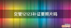 交管12123补证要照片吗
