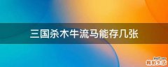 三国杀木牛流马能存几张
