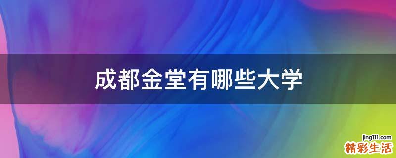 成都金堂有哪些大学