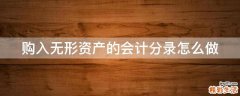 购入无形资产的会计分录怎么做