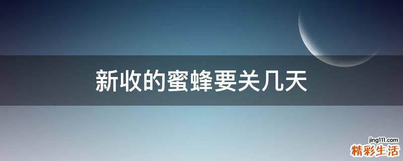 新收的蜜蜂要关几天