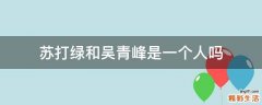 苏打绿和吴青峰是一个人吗