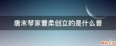 唐末琴家曹柔创立的是什么普