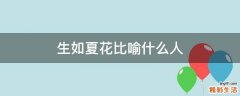 生如夏花比喻什么人