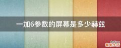 一加6参数的屏幕是多少赫兹