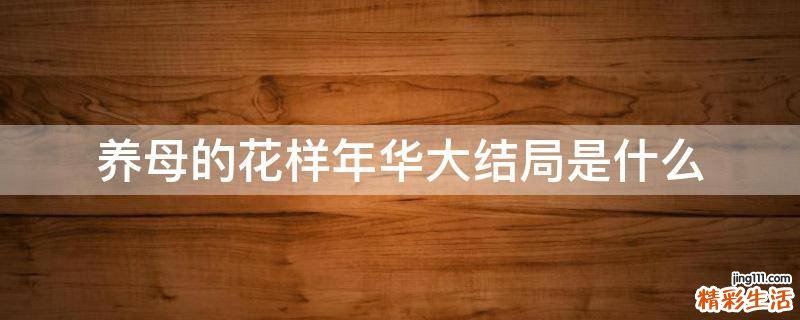 养母的花样年华大结局是什么