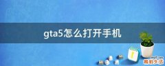 gta5怎么打开手机