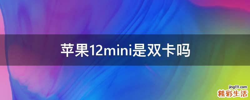 苹果12mini是双卡吗