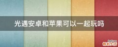 光遇安卓和苹果可以一起玩吗