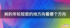 树的年轮较密的地方向着哪个方向