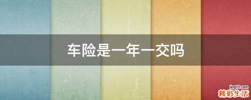 车险是一年一交吗