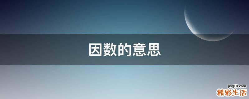 因数的意思