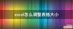 excel怎么调整表格大小