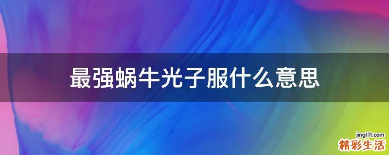 最强蜗牛光子服什么意思