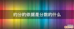约分的依据是分数的什么